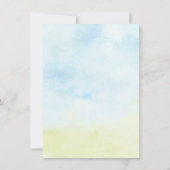 Jongen Waterverf Olifant Baby Shower Uitnodigingen (Achterkant)