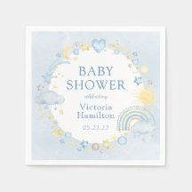 Jongen Waterverf Regenboog Baby Shower