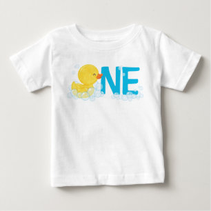 Jongen Waterverf Rubber Duck ONE + Naam op rug