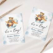 Jongen Waterverf Teddy Bear Baby shower Kaart
