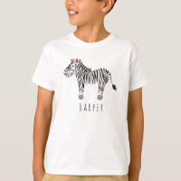 Jongen Waterverf Zebra Safari met naam