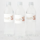 Jongen, we kunnen nauwelijks wachten op Baby showe Waterfles Etiket (Flessen)