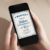 Jongen Western Cowboy Rodeo 10e verjaardag Uitnodi Kaart