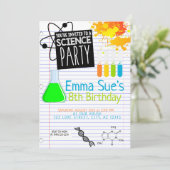 Jongen wetenschapslab Scientist Party Birthday Kaart (Staand voorkant)