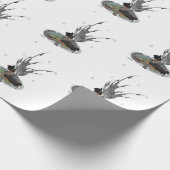 Jongen winnen met kikkerpapier cadeaupapier (Hoek)