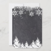 Jongen Winter Holiday Snowflakes Chalkboard Baptis Kaart (Achterkant)