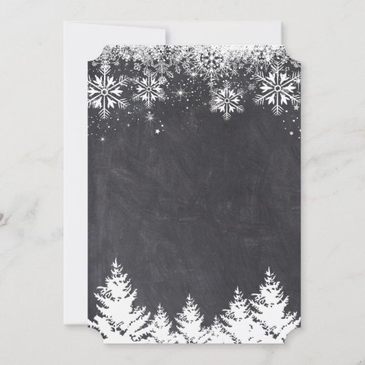 Jongen Winter Vakantie Sneeuwvlokken Schoolbord Do Kaart (Achterkant)