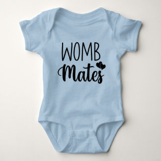 JONGEN - Womb Mates Bodysuit zwart lettertype