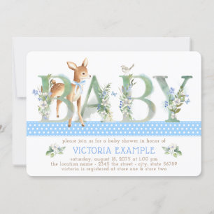 Jongen Woodland Deer Baby Shower-uitvindingen Kaart
