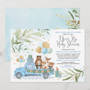 Jongen Woodland Forest Drive by Baby shower Parade Kaart