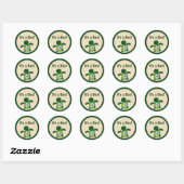 JONGEN Zee SCHILDPAD Baby shower (Honu) 02B blank  Ronde Sticker (Vel)