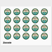 JONGEN Zee SCHILDPAD Baby shower (Honu) 02B Mahalo Ronde Sticker (Vel)