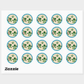 JONGEN Zee SCHILDPAD Baby shower (Honu) 02B Seal S Ronde Sticker (Vel)