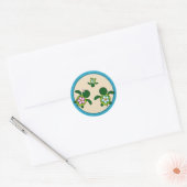 JONGEN Zee SCHILDPAD Baby shower (Honu) 02B Seal S Ronde Sticker (Envelop)
