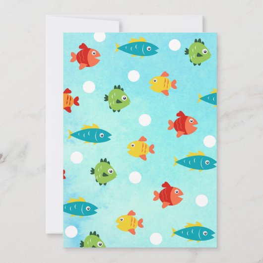 Jongen zijn 1-de-dag-uitvindingen met vissen kaart (Achterkant)