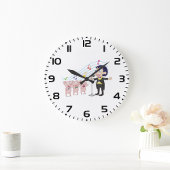 Jongen zingt met drie varkens koor grote klok