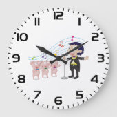 Jongen zingt met drie varkens koor grote klok (Voorkant)