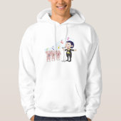 Jongen zingt met drie varkens koor hoodie (Voorkant)
