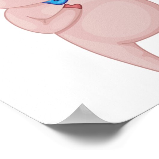 Jongen zingt met drie varkens koor poster (Hoek)