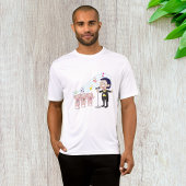 Jongen zingt met drie varkens koor t-shirt