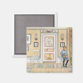 Jongen zittend in de hoek (van Carl Larsson) Magneet (Voorkant / Achterkant)