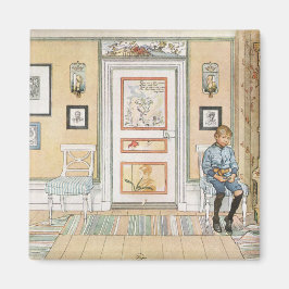 Jongen zittend in de hoek (van Carl Larsson) Magneet