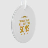 Jongen zoon Funny moederdag cadeau voor moeder haa Ornament (voorkant)