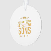 Jongen zoon Funny moederdag cadeau voor moeder haa Ornament (voorkant)