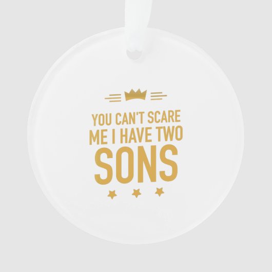 Jongen zoon Funny moederdag cadeau voor moeder haa Ornament (voorkant)