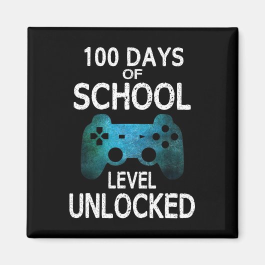 Jongens 100 dagen van schoolgamers Video Games Lev Magneet (Voorkant)