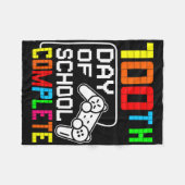 Jongens 100e dag school Complete video game-studie Fleece Deken (Voorkant (Horizontaal))