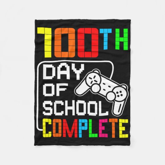 Jongens 100e dag school Complete video game-studie Fleece Deken (Voorkant)