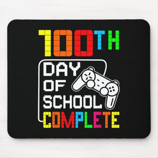 Jongens 100e dag school Complete video game-studie Muismat (Voorkant)