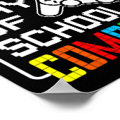 Jongens 100e dag school Complete video game-studie Poster (Hoek)