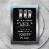Jongen's 10e verjaardag uitnodiging