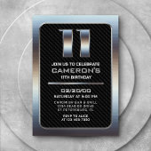 Jongen's 11e verjaardag uitnodiging