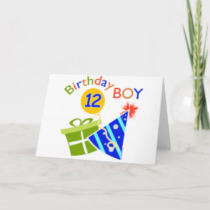 Jongens 12e verjaardag kaart