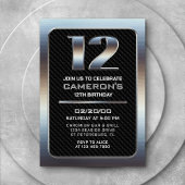Jongen's 12e verjaardag uitnodiging