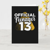 Jongens 13e verjaardag Officiële Tiener Kaart (Gele Bloem)