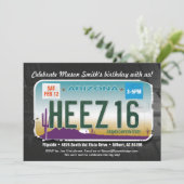 Jongens 16e verjaardag Arizona Uitnodiging (Staand voorkant)