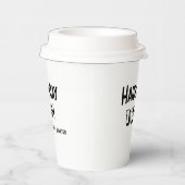 Jongens 16e verjaardag bash zwart-wit naam papieren bekers (Rechts)