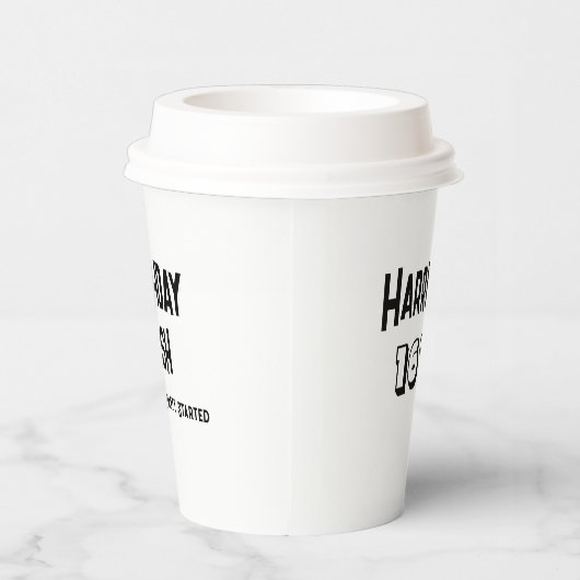 Jongens 16e verjaardag bash zwart-wit naam papieren bekers (Rechts)