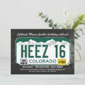 Jongen's 16e verjaardag Colorado Licentie Uitnodig Kaart (Staand voorkant)