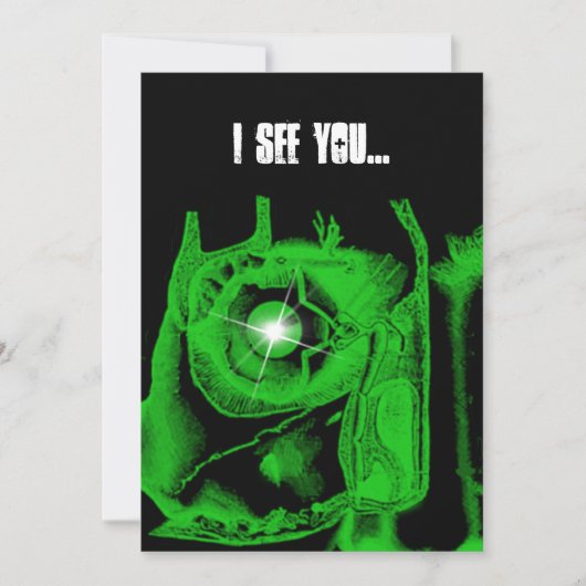 Jongens 16e verjaardag Cybergoth Skull Invitatio Kaart (Voorkant)