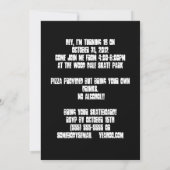 Jongens 16e verjaardag Cybergoth Skull Invitatio Kaart (Achterkant)