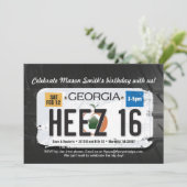 Jongens 16e verjaardag Georgia Uitnodiging (Staand voorkant)