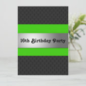 Jongen's 16e verjaardag kaart (Staand voorkant)