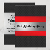 Jongen's 16e verjaardag kaart (Voorkant / Achterkant)