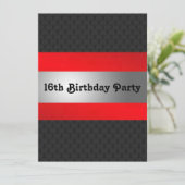 Jongen's 16e verjaardag kaart (Staand voorkant)