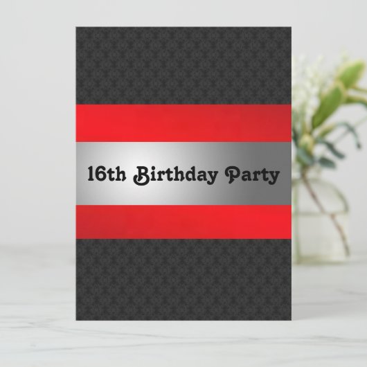 Jongen's 16e verjaardag kaart (Staand voorkant)